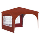 Pop-up Festtelt 290 x 290 x 245 cm Terrakotta