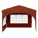 Pop-up Festtelt 290 x 290 x 245 cm Terrakotta