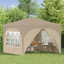 Pop-up Festtelt 290 x 290 x 245 cm Cremefarvet