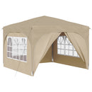 Pop-up Festtelt 290 x 290 x 245 cm Cremefarvet