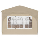 Pop-up Festtelt 290 x 290 x 245 cm Cremefarvet
