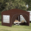 Pop-up Festtelt 290 x 290 x 245 cm Brun