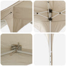 Pop-up Festtelt 575 x 288 x 245 cm Cremefarvet Oxford stof