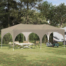 Pop-up Festtelt 575 x 288 x 245 cm Cremefarvet Oxford stof