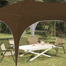 Pop-up Festtelt 575 x 288 x 245 cm Gråbrun Oxford stof