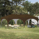 Pop-up Festtelt 575 x 288 x 245 cm Gråbrun Oxford stof