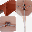 Pop-up Festtelt 575 x 288 x 245 cm Terrakotta Oxford stof