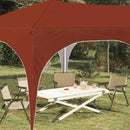 Pop-up Festtelt 575 x 288 x 245 cm Terrakotta Oxford stof
