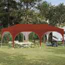 Pop-up Festtelt 575 x 288 x 245 cm Terrakotta Oxford stof