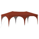 Pop-up Festtelt 575 x 288 x 245 cm Terrakotta Oxford stof