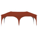 Pop-up Festtelt 575 x 288 x 245 cm Terrakotta Oxford stof