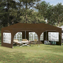 Pop-up Festtelt 575 x 288 x 245 cm Gråbrun Oxford stof
