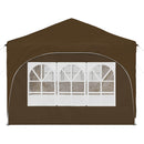 Pop-up Festtelt 575 x 288 x 245 cm Gråbrun Oxford stof