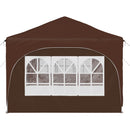 Pop-up Festtelt 575 x 288 x 245 cm Brun Oxford stof