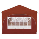 Pop-up Festtelt 575 x 288 x 245 cm Terrakotta Oxford stof