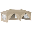 Pop-up Festtelt 575 x 288 x 245 cm Cremefarvet Oxford stof
