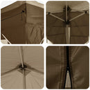 Pop-up Festtelt 575 x 288 x 245 cm Gråbrun Oxford stof
