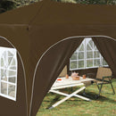 Pop-up Festtelt 575 x 288 x 245 cm Gråbrun Oxford stof