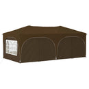 Pop-up Festtelt 575 x 288 x 245 cm Gråbrun Oxford stof