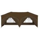 Pop-up Festtelt 575 x 288 x 245 cm Gråbrun Oxford stof