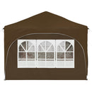 Pop-up Festtelt 575 x 288 x 245 cm Gråbrun Oxford stof