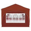 Pop-up Festtelt 575 x 288 x 245 cm Terrakotta Oxford stof
