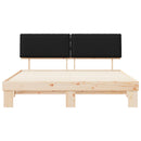 Sengestel med Polstret Hovedgavl Sort 180 x 200 cm
