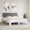 Sengestel med Polstret Hovedgavl Lysegrå 180 x 200 cm