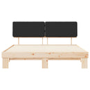 Sengestel med Polstret Hovedgavl Sort 200 x 200 cm