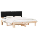 Sengestel med Polstret Hovedgavl Sort 180 x 200 cm