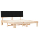 Sengestel med Polstret Hovedgavl Sort 180 x 200 cm