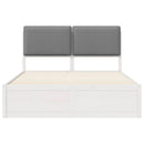 Sengestel med Polstret Hovedgavl Lysegrå 160 x 200 cm