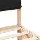 Sengestel med Polstret Hovedgavl Sort 135 x 190 cm