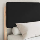 Sengestel med Polstret Hovedgavl Sort 140 x 200 cm