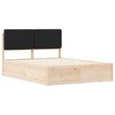 Sengestel med Polstret Hovedgavl Sort 140 x 190 cm