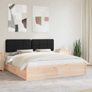 Sengestel med Polstret Hovedgavl Sort 180 x 200 cm