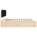Sengestel med Polstret Hovedgavl Sort 180 x 200 cm