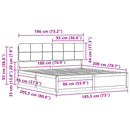 Sengestel med Polstret Hovedgavl Sort 180 x 200 cm