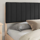 Sengestel med Polstret Hovedgavl Sort 180 x 200 cm