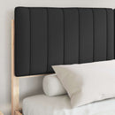Sengestel med Polstret Hovedgavl Sort 160 x 200 cm