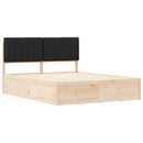 Sengestel med Polstret Hovedgavl Sort 160 x 200 cm