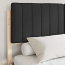 Sengestel med Polstret Hovedgavl Sort 135 x 190 cm