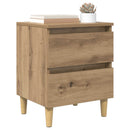 Sengeskabe 2 pcs Artisan Egetræ 40 x 35 x 50 cm Konstrueret træ