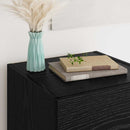 Sideboard med skuffe Sort eg 34,5 x 34 x 90 cm Konstrueret træ
