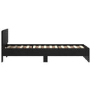 Sengestel med hovedgærde Sort eg 75 x 190 cm Konstrueret træ