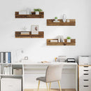 Væghylder 4 pcs Gammelt træ 80 x 11,5 x 18 cm Konstrueret træ