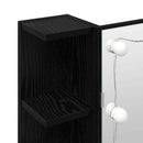 Spejlskab med hylde Sort eg 70 x 16,5 x 60 cm Konstrueret træ
