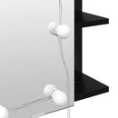 Spejlskab med hylde Sort eg 70 x 16,5 x 60 cm Konstrueret træ
