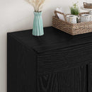 Sideboard Sort eg 69,5 x 34 x 90 cm Konstrueret træ