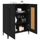 Sideboard Sort eg 69,5 x 34 x 90 cm Konstrueret træ